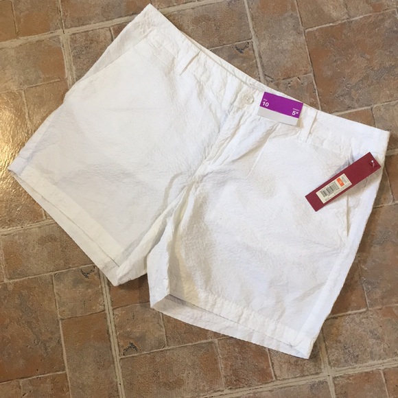 Merona Pants - NWT Merona white gingham shorts size women’s 10